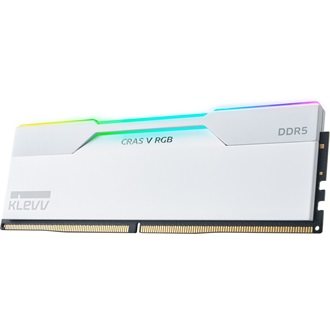 KLEVV CRAS V 64GB 6400MT/s DDR5 memória CL32 Kit of 2 fehér RGB