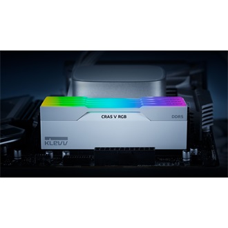 KLEVV CRAS V 64GB 6400MT/s DDR5 memória CL32 Kit of 2 fehér RGB