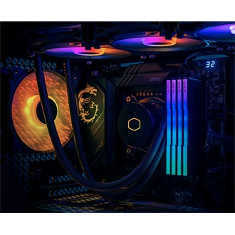 KLEVV CRAS V 64GB 6400MT/s DDR5 memória CL32 Kit of 2 fekete RGB