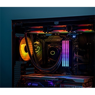 KLEVV CRAS V 64GB 6400MT/s DDR5 memória CL32 Kit of 2 fekete RGB