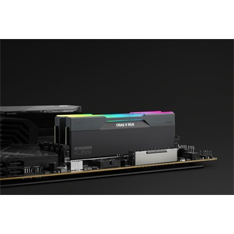 KLEVV CRAS V 64GB 6400MT/s DDR5 memória CL32 Kit of 2 fekete RGB