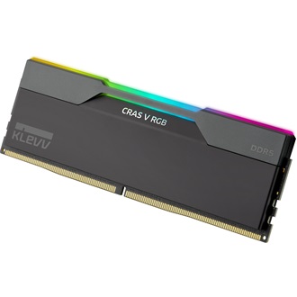 KLEVV CRAS V 64GB 6400MT/s DDR5 memória CL32 Kit of 2 fekete RGB