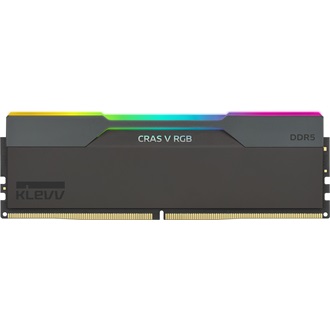 KLEVV CRAS V 64GB 6400MT/s DDR5 memória CL32 Kit of 2 fekete RGB