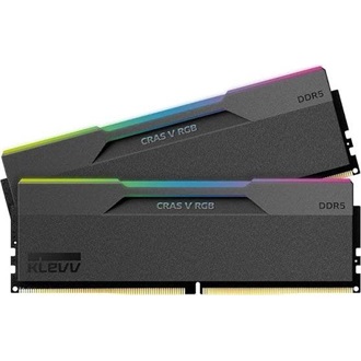 KLEVV CRAS V 64GB 6400MT/s DDR5 memória CL32 Kit of 2 fekete RGB