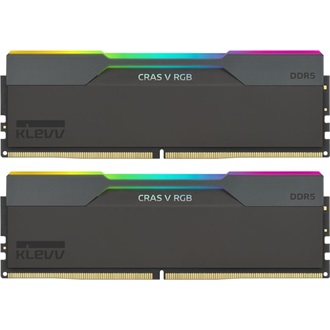 KLEVV CRAS V 64GB 6000MT/s DDR5 memória CL30 Kit of 2 fekete RGB