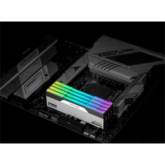 KLEVV CRAS V ROG 32GB 6200MT/s DDR5 memória CL30 Kit of 2 fehér-szürke RGB