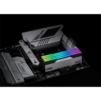 KLEVV CRAS V ROG 32GB 6200MT/s DDR5 memória CL30 Kit of 2 fehér-szürke RGB
