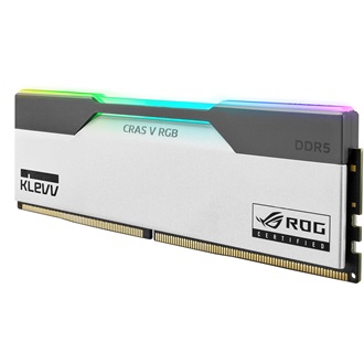 KLEVV CRAS V ROG 32GB 6200MT/s DDR5 memória CL30 Kit of 2 fehér-szürke RGB