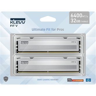 KLEVV FIT V 32GB 5600MT/s DDR5 memória CL30 Kit of 2 AMD-re optimalizált fehér