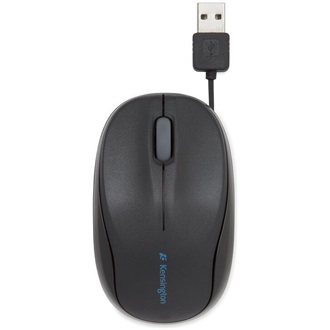 Kensington Pro Fit Retractable USB optikai BlueLED notebook egér fekete