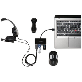Kensington UH4000 4-portos USB3.0 hub fekete