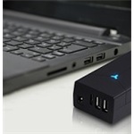 Két funkció egyben: notebook töltő + USB HUB
