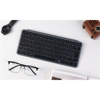 Keychron B1 Pro Bluetooth / vezeték nélküli / USB-C magyar Scissor Switch mechanikus billentyűzet fekete-szürke