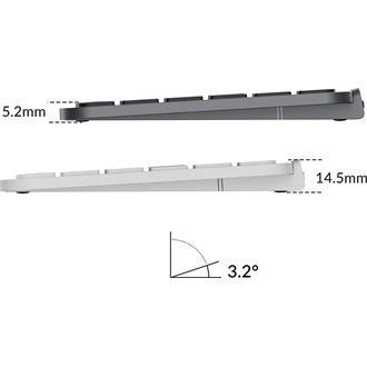 Keychron B1 Pro Bluetooth / vezeték nélküli / USB-C magyar Scissor Switch mechanikus billentyűzet fekete-szürke