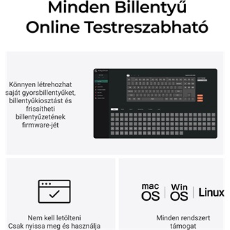 Keychron B33 Bluetooth / vezeték nélküli magyar Scissor Switch mechanikus billentyűzet fekete-szürke