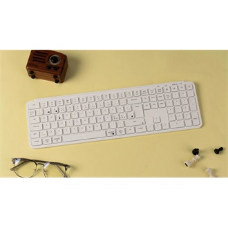 Keychron B6 Pro Bluetooth / vezeték nélküli / USB magyar Scissor Switch mechanikus billentyűzet fehér