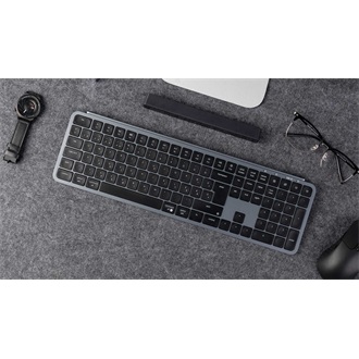 Keychron B6 Pro Bluetooth / vezeték nélküli / USB magyar Scissor Switch mechanikus billentyűzet fekete-szürke