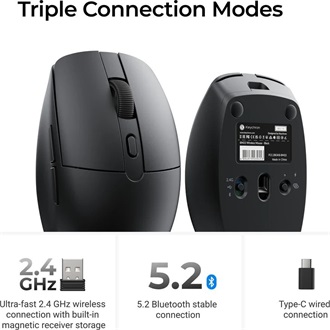 Keychron BM22 1K optikai Bluetooth / vezeték nélküli egér fekete