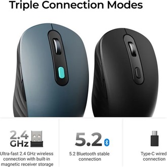 Keychron BM25 optikai Bluetooth / vezeték nélküli egér fekete