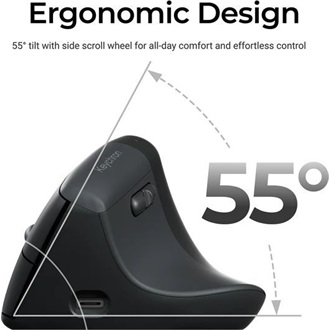 Keychron BM27 Ergonomic optikai Bluetooth / vezeték nélküli egér fekete-szürke