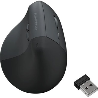 Keychron BM27 Ergonomic optikai Bluetooth / vezeték nélküli egér fekete-szürke