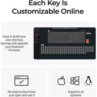 Keychron C2 Pro 8K USB-C magyar Super Red mechanikus billentyűzet szürke (Bontott!)