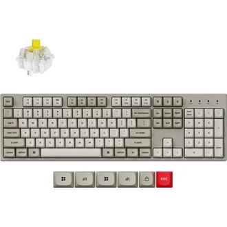 Keychron C2 Pro 8K USB magyar Apex Banana mechanikus billentyűzet szürke
