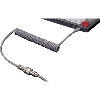 Keychron Coiled Aviator USB-C M/M adatkábel 0.9m kék (+USB-C - USB-A adapter)