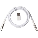 Keychron Double-Sleeved Geek 8K USB-C -> USB-C M/M adatkábel 1m fehér +USB-A adapter