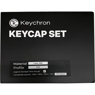 Keychron OSA Profile, ABS, Laser Engraving magyar Keycap Set fekete