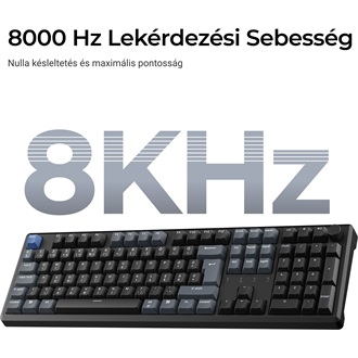 Keychron J5 HE 8K USB magyar Ultra-fast Lime Magnetic mechanikus billentyűzet fekete