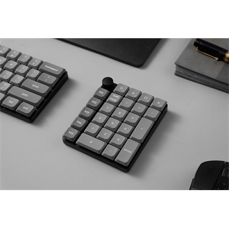 Keychron K0 Max Bluetooth / vezeték nélküli Milk POM Banana mechanikus numerikus billentyűzet fekete