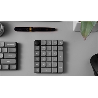 Keychron K0 Max Bluetooth / vezeték nélküli Milk POM Banana mechanikus numerikus billentyűzet fekete