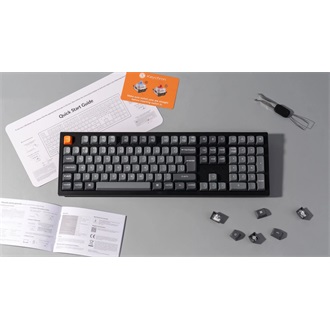 Keychron K10 Max Bluetooth / vezeték nélküli / USB magyar Keychron Super Brown mechanikus billentyűzet fekete