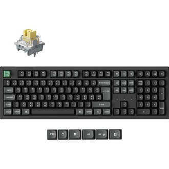 Keychron K10 Ultra 8K Bluetooth / vezeték nélküli magyar Apex Banana mechanikus billentyűzet fekete