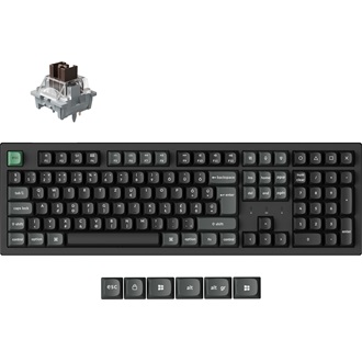 Keychron K10 Ultra 8K Bluetooth / vezeték nélküli magyar Apex Brown mechanikus billentyűzet fekete