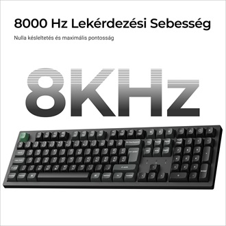 Keychron K10 Ultra 8K Bluetooth / vezeték nélküli magyar Apex Red mechanikus billentyűzet fekete