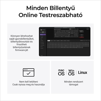 Keychron K10 Ultra 8K Bluetooth / vezeték nélküli magyar Apex Red mechanikus billentyűzet fekete
