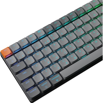 Keychron K17 Max Bluetooth / vezeték nélküli magyar Gateron low-profile Red mechanikus billentyűzet fekete