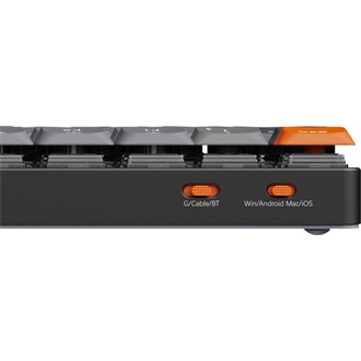 Keychron K1 Max Bluetooth / vezeték nélküli magyar Gateron low-profile Brown mechanikus billentyűzet fekete