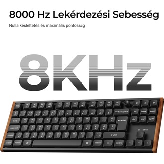 Keychron K1 Ultra 8K Bluetooth / vezeték nélküli magyar Milk POM Brown mechanikus billentyűzet fekete