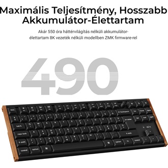 Keychron K1 Ultra 8K Bluetooth / vezeték nélküli magyar Milk POM Brown mechanikus billentyűzet fekete
