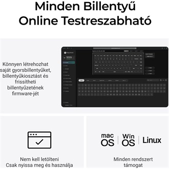 Keychron K1 Ultra 8K Bluetooth / vezeték nélküli magyar Milk POM Brown mechanikus billentyűzet fekete