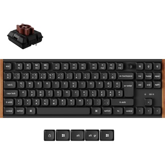 Keychron K1 Ultra 8K Bluetooth / vezeték nélküli magyar Milk POM Brown mechanikus billentyűzet fekete
