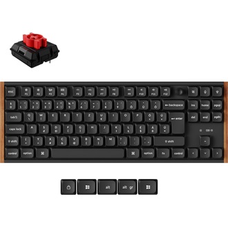 Keychron K1 Ultra 8K Bluetooth / vezeték nélküli magyar Silent Red mechanikus billentyűzet fekete