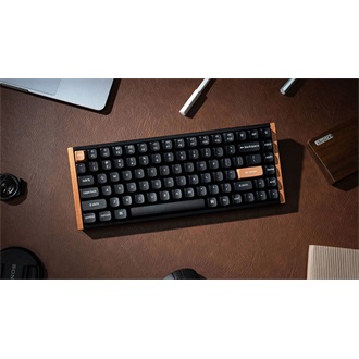 Keychron K2 HE Bluetooth / vezeték nélküli magyar gaming Gateron double-rail magnetic mechanikus billentyűzet fekete-róz