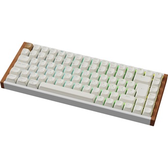 Keychron K2 HE Bluetooth / vezeték nélküli magyar Gateron double-rail magnetic mechanikus billentyűzet fehér-rózsafa