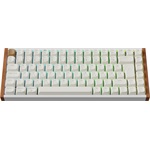 Keychron K2 HE Bluetooth / vezeték nélküli magyar Gateron double-rail magnetic mechanikus billentyűzet fehér-rózsafa