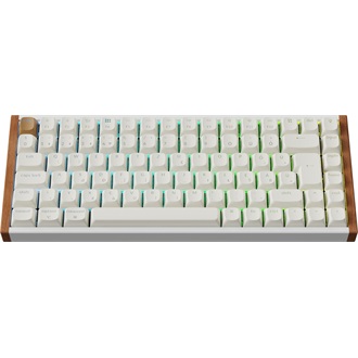Keychron K2 HE Bluetooth / vezeték nélküli magyar Gateron double-rail magnetic mechanikus billentyűzet fehér-rózsafa