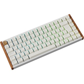 Keychron K2 HE Bluetooth / vezeték nélküli magyar Gateron double-rail magnetic mechanikus billentyűzet fehér-rózsafa
